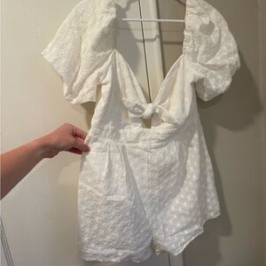 Storia White Textured Top